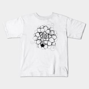 Poetic Echeveria Plant Kids T-Shirt